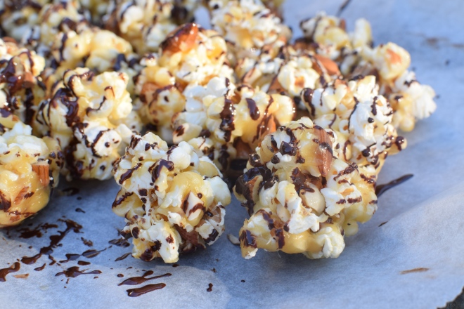 Choc-Toffee Popcorn Clusters